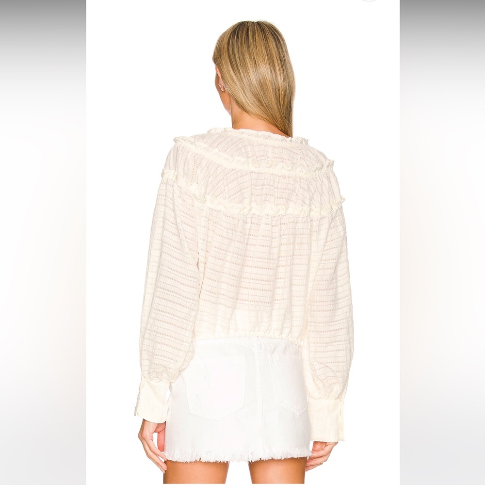 NWT Free People Hailey Crop Sleeve Blouse - Picture 3 of 8
